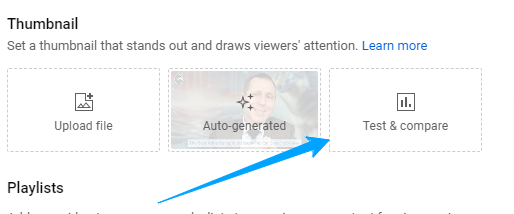 Accessing the YouTube Thumbnail AB Testing Feature