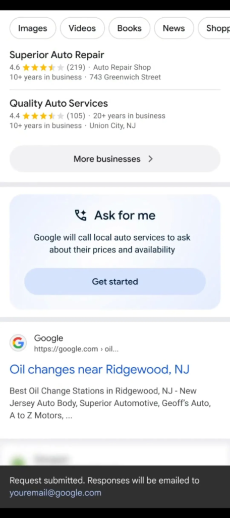 Google Ask for Me